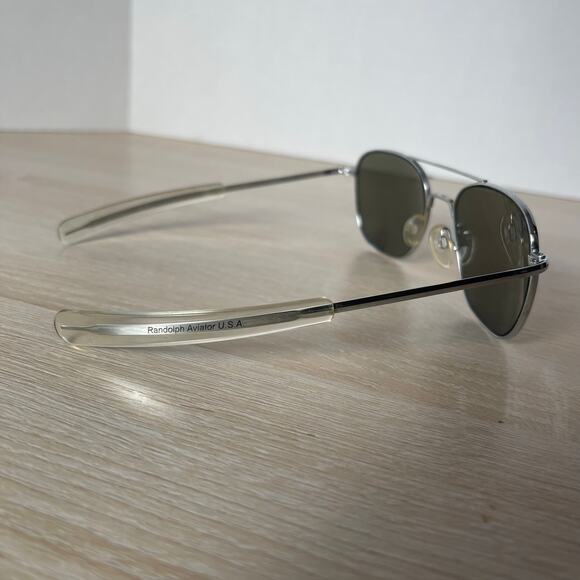 Randolph Engineering Aviator Sunglasses 5 1/2 Chrome AF-58-20 READ - Picture 14 of 15